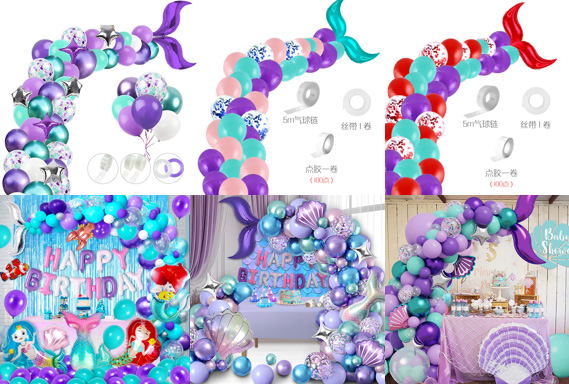 Mermaid balloon garland kit