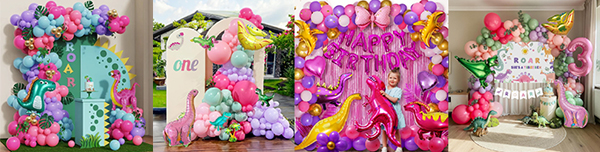 Pink series dinosaur balloon garland Pink series dinosaur balloon garland