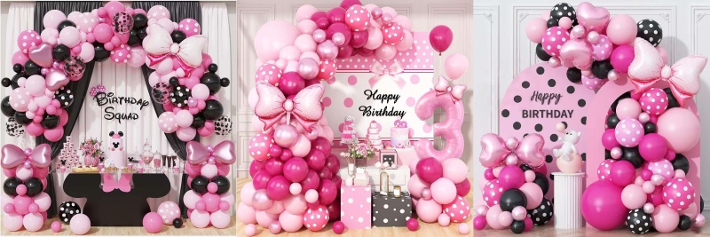 Mickey Mouse-themed balloon arch garland set