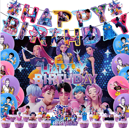 K-POP Демон Хънтърс Парти декорационен комплект