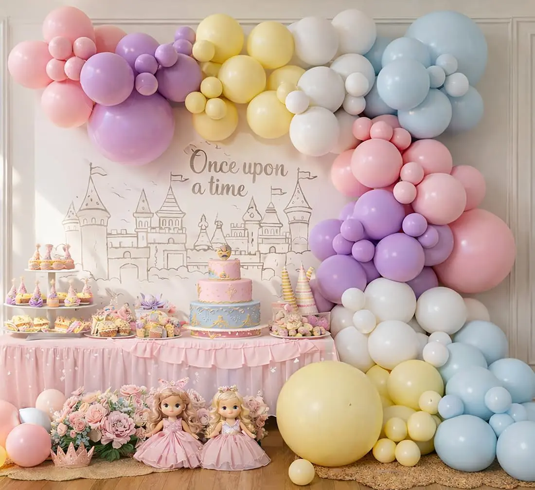 Macaron Pastel Balloon Garland Комплекти арки