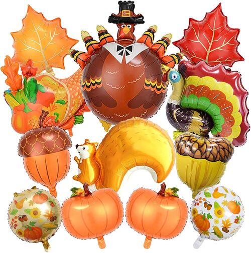 Фолиеви балони за Деня на благодарността